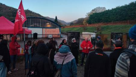 Un presidio sindacale davanti alla Bipres