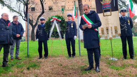 Un momento della commemorazione alla Fiorita