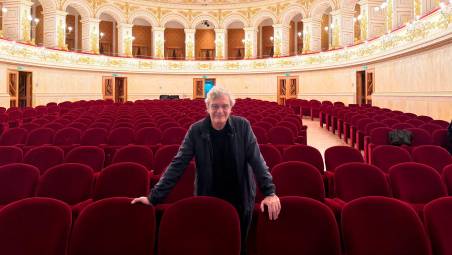 Mario Martone in visita al teatro Galli
