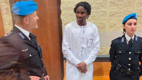 Louis Dassilva oggi in aula (Foto Migliorini)