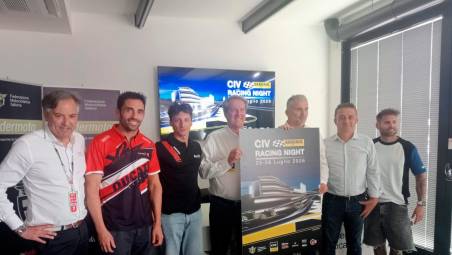 La presentazione della Racing Night con Albani, Pirro, Zannoni, Copioli, Folgori, Piccioni e Delbianco