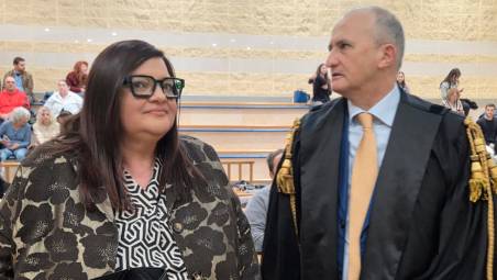 Valeria Bartolucci oggi in aula (Migliorini)