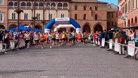 La partenza della Diabetes Marathon