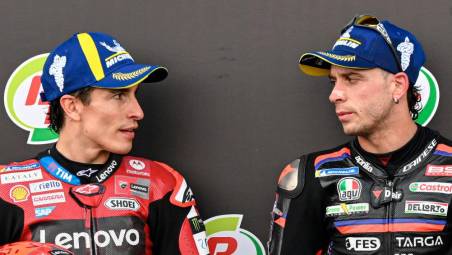 Marc Marquez e Marco Bezzecchi entrambi contrariati a fine gara