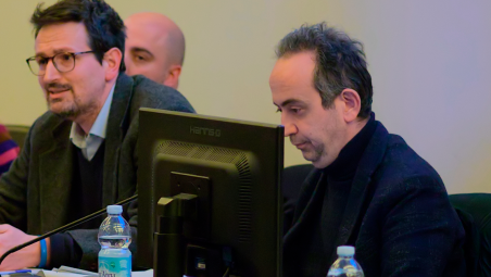 L’assessore ai Lavori pubblici Massimo Cameliani (a destra) con il sindaco Alessandro Barattoni