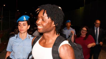 Louis Dassilva all’uscita dal carcere (foto Migliorini)