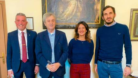Mei con i sindaci di Cesena con cui ha lavorato: Paolo Lucchi, Giordano Conti ed Enzo Lattuca