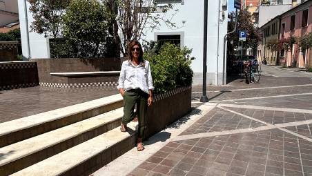 L’assessora Bartolucci in Piazzetta Gina