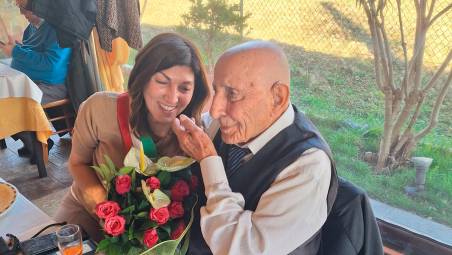 L’assessora Barbara Monti con Carlo Guerra