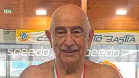 Il recordman europeo Giuseppe Bilotta, 90 anni.