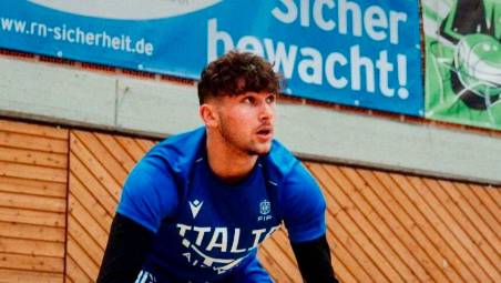 Stefano Saccoccia durante un allenamento