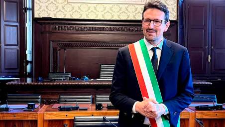 Il sindaco Alessandro Barattoni a palazzo Merlato