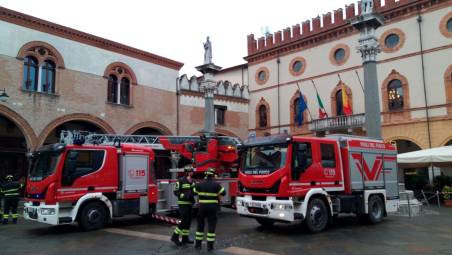 Controlli in piazza del popolo a Ravenna