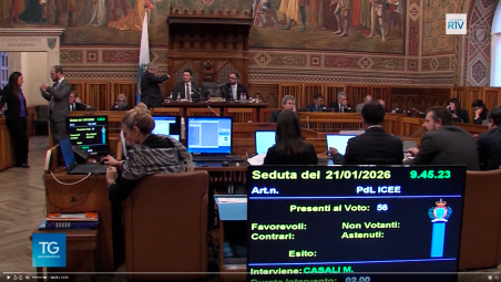 La seduta del Consiglio grande e generale