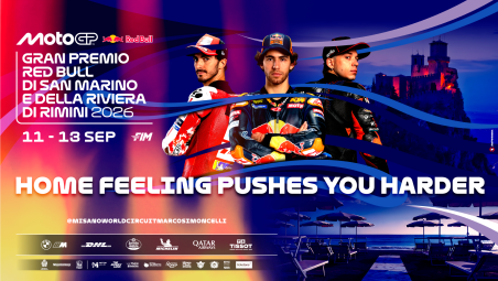MotoGp, ecco il poster del Gran Premio 2026 con Bagnaia, Bastianini e Bezzecchi