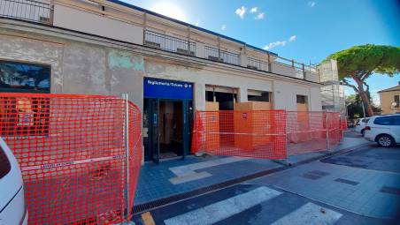 I lavori in corso alla stazione di Cattolica