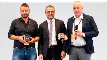 La premiazione dei fratelli Gryka durate il Cassa Edile Awards, riconoscimento che hanno ricevuto per tre anni consecutivi