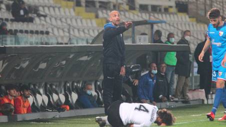 Emanuele Troise avversario del Cesena di Di Gennaro ai tempi del Mantova, stagione 2020-2021 (foto Zanotti)