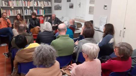 Un momento dell’incontro dedicato alla Palestina nella saletta Anpi