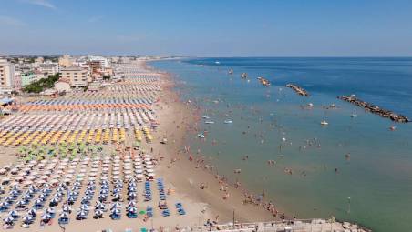 Un tratto della zona nord di Rimini