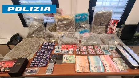Sequestrati quasi 10 chili tra marijuana e hashish