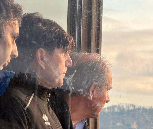 Michele Mignani e Filippo Fusco in tribuna ad Avellino