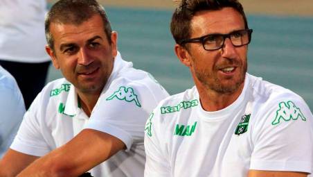 L’allenatore abruzzese Francesco Tomei ai tempi del Sassuolo