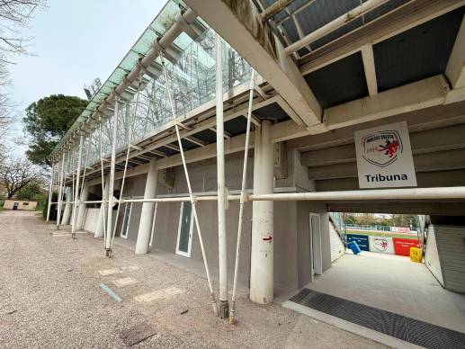 Imola, stadio Galli: terminati i lavori di riqualificazione della sottotribuna