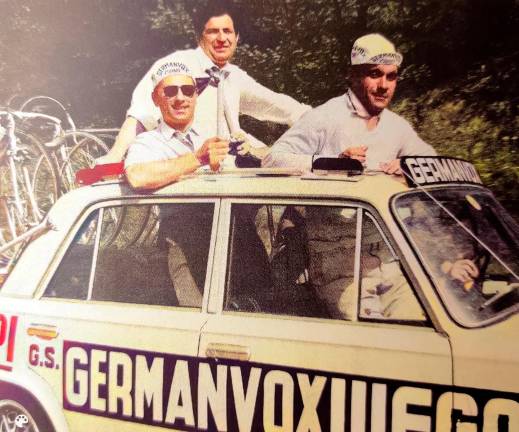 Un’immagine degli anni Sessanta legate alle sfide ciclistiche