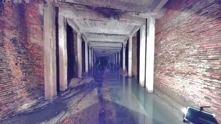 Uno dei tratti tombinati del Cesuola