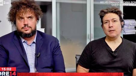 Loris Bianchi (a destra) e il consulente Davide Barzan ieri a “Ore 14”