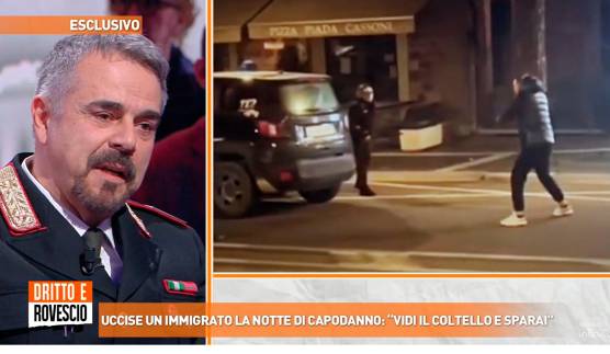 Il maresciallo dei carabinieri Luciano Masini durante la trasmissione “Diritto e rovescio” su Rete 4