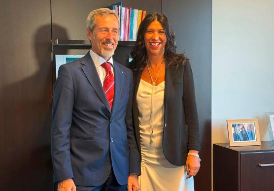 La nuova direttrice generale Laura Gobbi con il segretario agli Interni Belluzzi