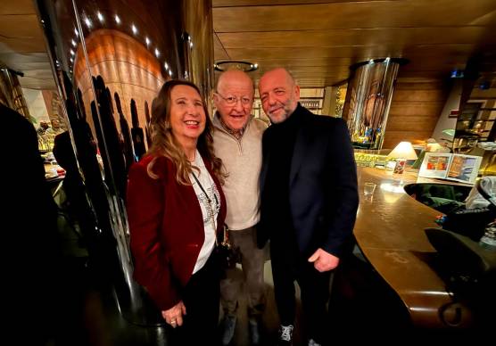 Massimo Boldi ospite alla festa di Natale di Rinaldini Pastry VIDEO