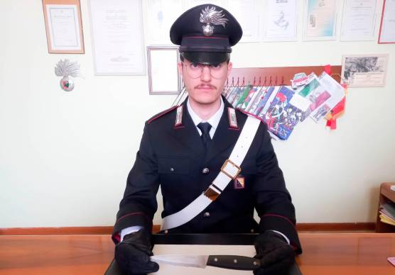 Il coltello utilizzato per la rapina