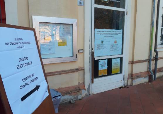 Uno dei seggi allestiti