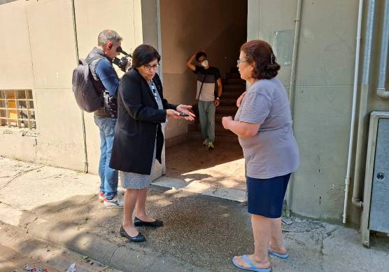 L’assessora Sansavini oggi in via Marsala (foto e video Blaco)