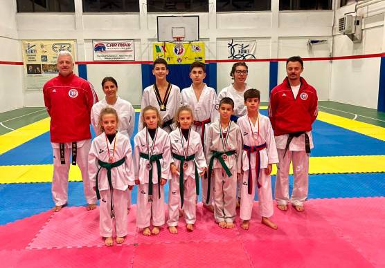 La scuola di Taekwondo Asd Riccione Cattolica brilla al torneo Dolomiti Open 2023
