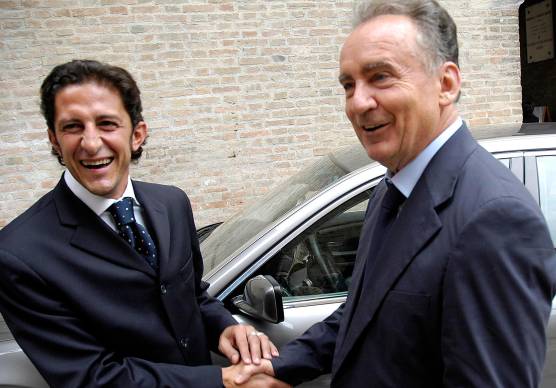 Un giovane Igor Protti con Vincenzo Bellavista, storico presidente del Rimini