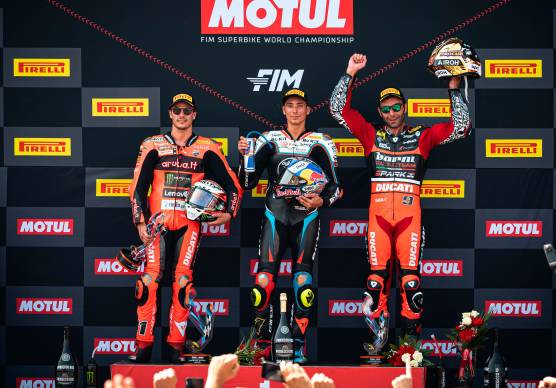 Il podio della Superbike