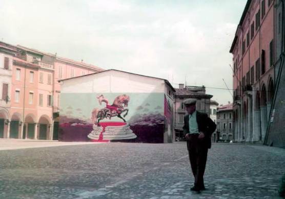 Lo Zanardi equestre di Andrea Pazienza dipinto sul pannello nel 1984