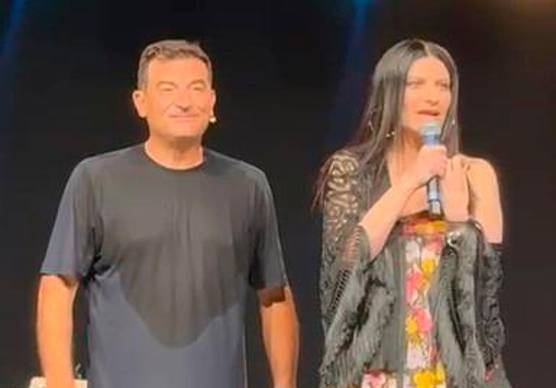 Max Giusti e Laura Pausini