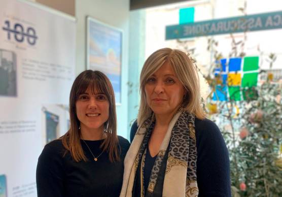 La direttrice della filiale di Russi Rita Gioacchini con la collega Lucia Princiotta