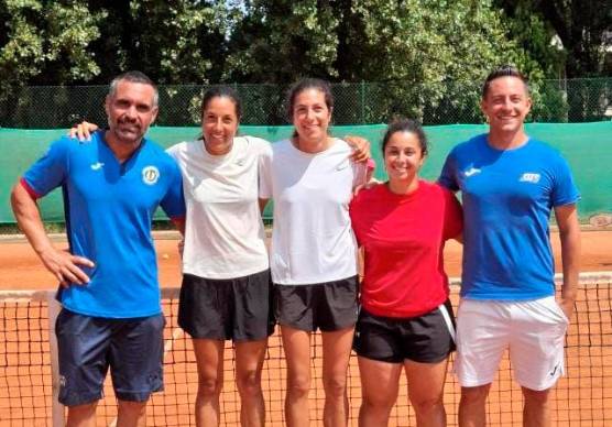 Lo staff tecnico del Ct Casalboni: Diego Pellegrini, Elisa Gugnali, Serena Gugnali, Camilla Fabbri e Leo Ghelfi