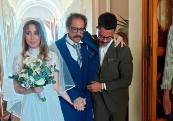 Igor Protti tra i figli Noemi e Nicholas Flavio