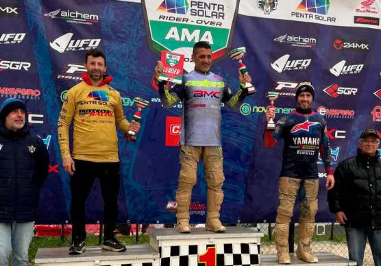 Andrea Dovizioso (a destra) sul podio