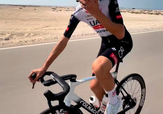 Filippo Baroncini nella sessione di allenamenti negli Emirati Arabi