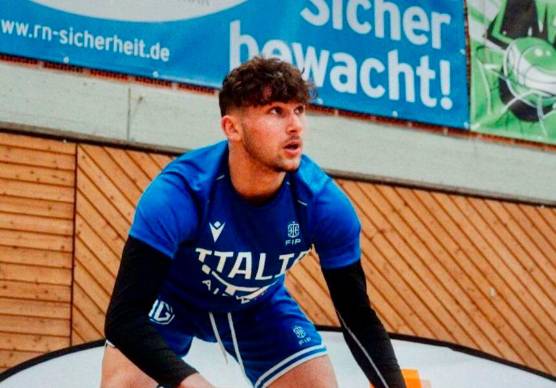 Stefano Saccoccia durante un allenamento