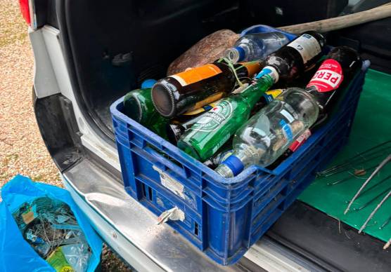 Alcuni dei rifiuti raccolti