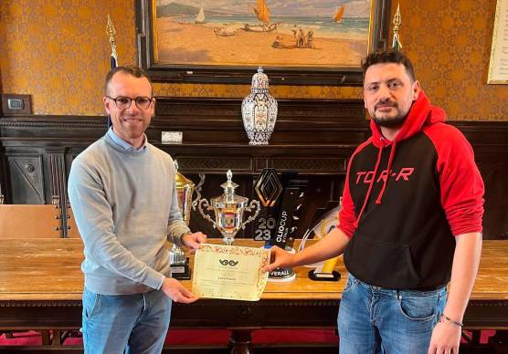 Il vice sindaco e assessore allo sport Federico Vaccarini con Luca Franca